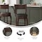 Flash Furniture Nichola Classic Open Back Swivel Counter Pub Stool w/Wood Frame & LeatherSoft Seat, Espresso/Black ES-NT2-24-ESP-GG - alternate 7
